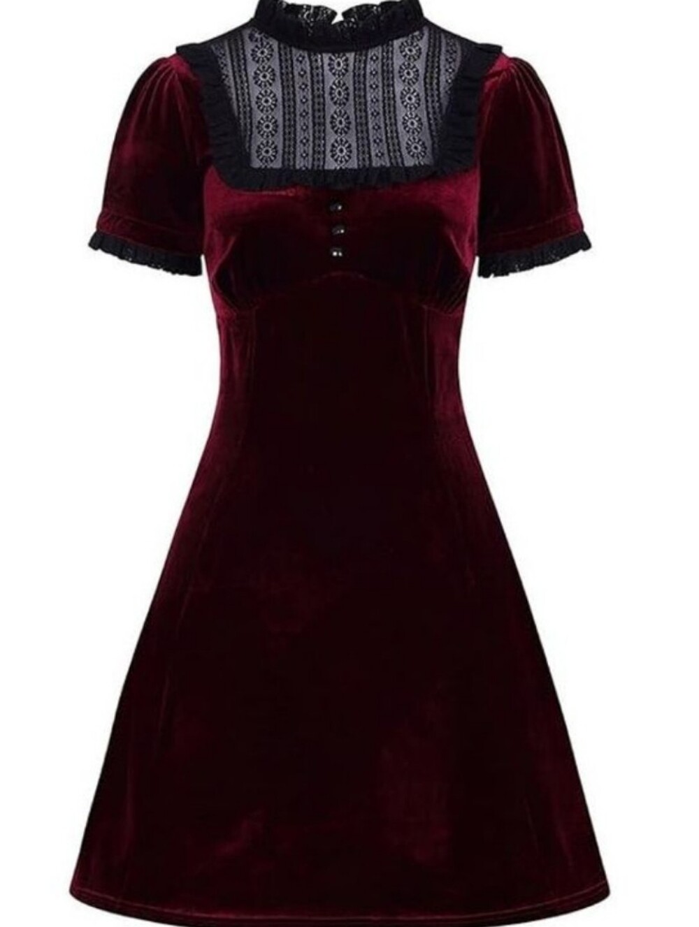 NWT Hell Bunny Caroline Velvet Mini Dress 3XL | Halloween Spooky